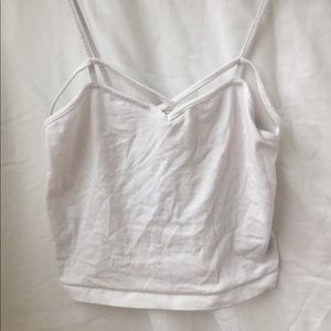 PLAIN WHITE CROPPED TANK